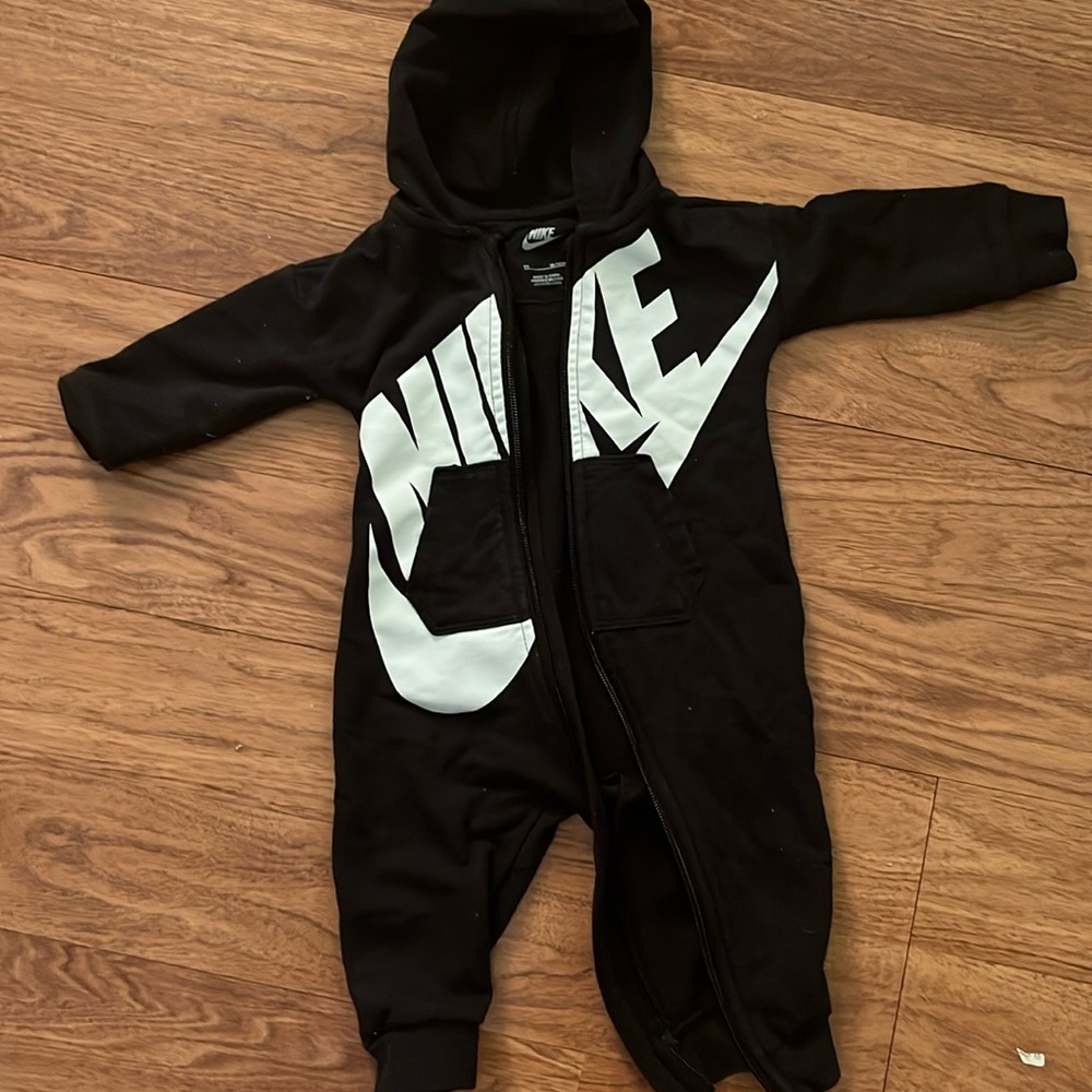 Gently used Nike baby boy, thick onesie